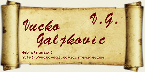 Vučko Galjković vizit kartica